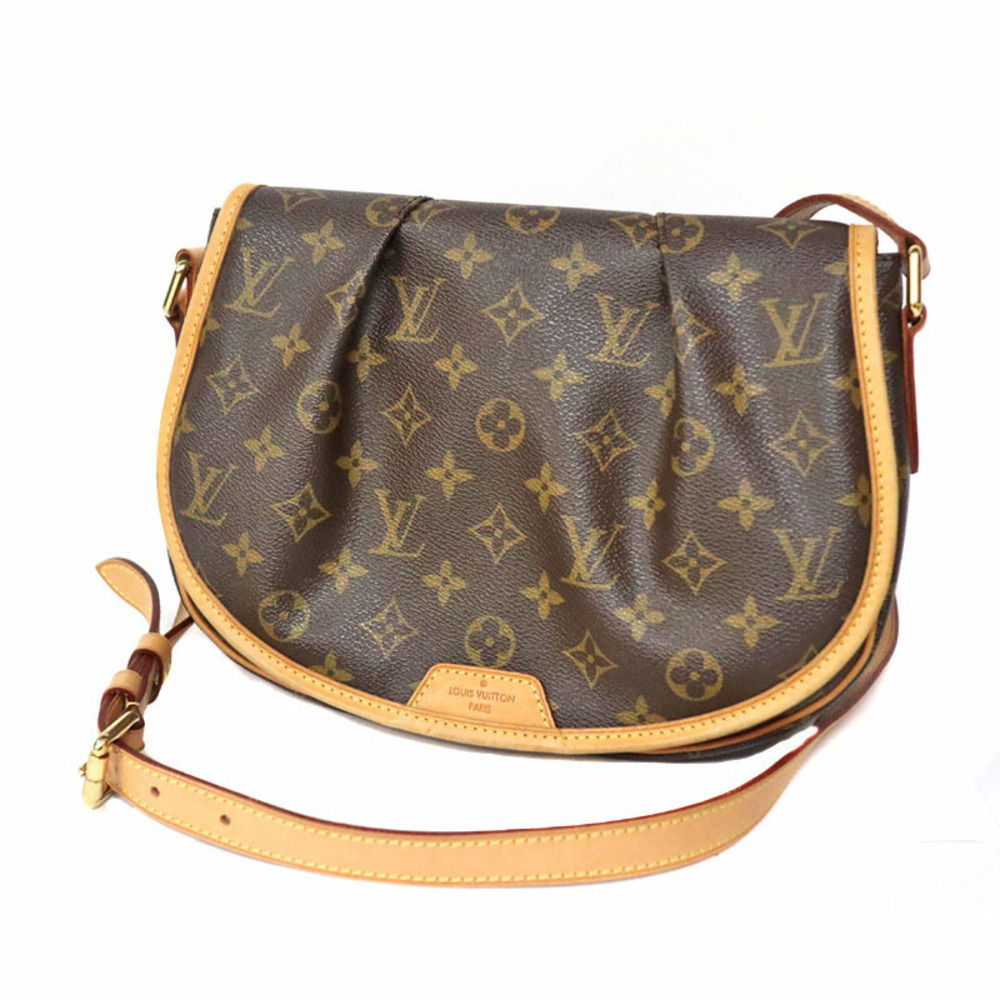 LOUIS VUITTON Menilmontant Shoulder Bag Monogram Canvas Crossbody